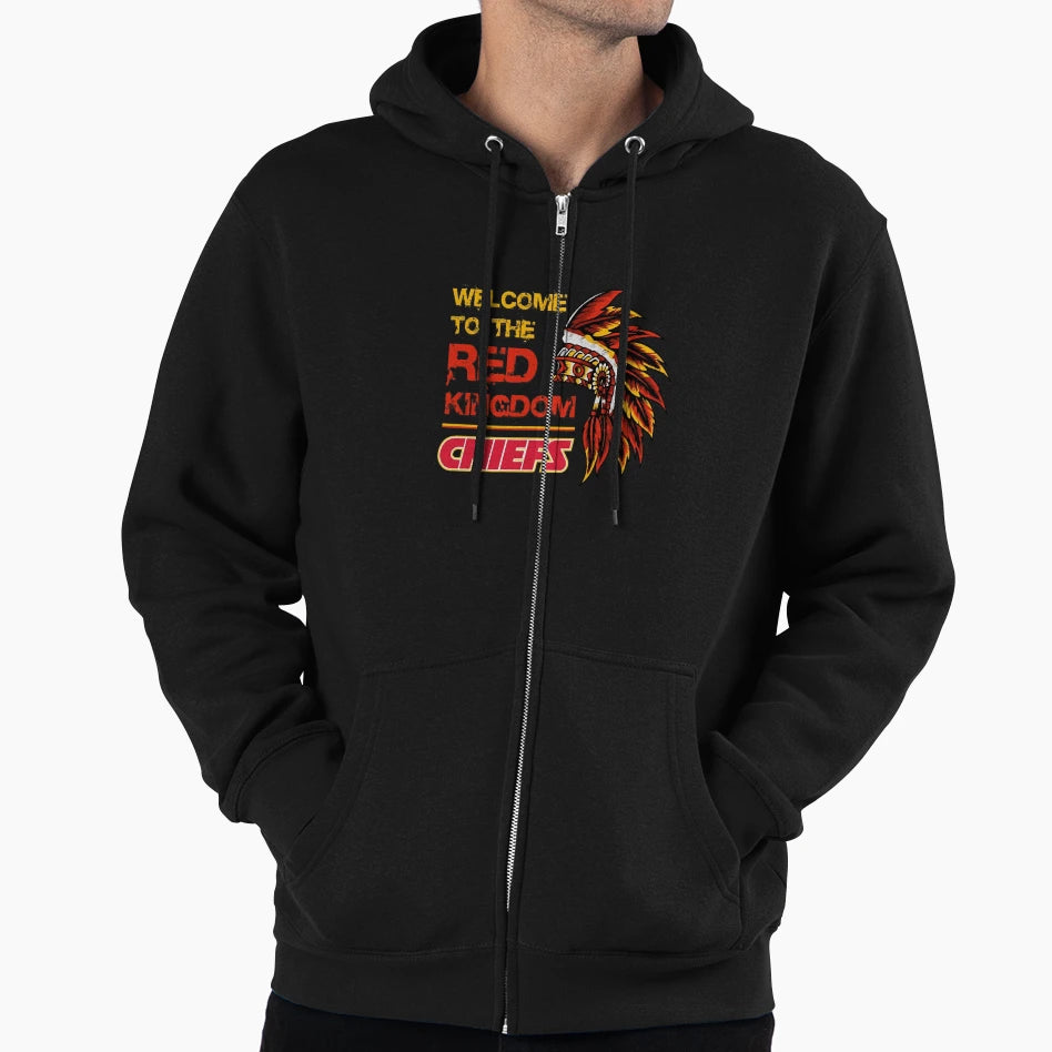 Welcome To Red Kingdom Kansas City Chiefs PM Hoodie - Trendy Graphic Unisex - T-Shirt, Sweatshirt, Hoodie