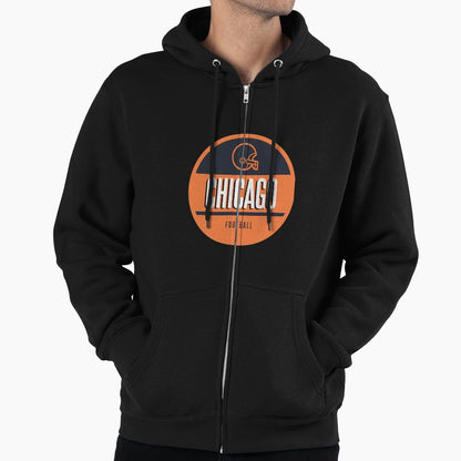Chicago Football Hoodie - Novelty Apparel for Adults - T-Shirt, Sweatshirt, Hoodie