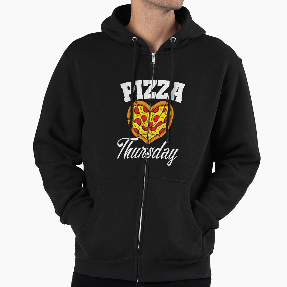 Thursday Pizza Night Funny Pizza Lover Hoodie - Novelty Apparel Unisex - T-Shirt, Sweatshirt, Hoodie