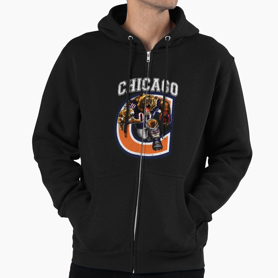Chicago Football Hoodie - Novelty Apparel Men Women - T-Shirt, Sweatshirt, Hoodie