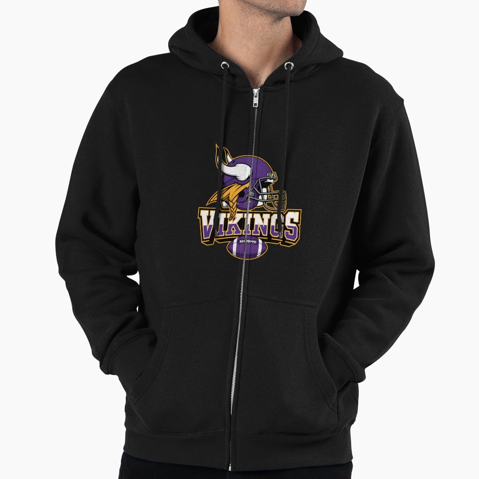 Minnesota Vikings Football Hoodie - Custom Art Print Unisex - T-Shirt, Sweatshirt, Hoodie