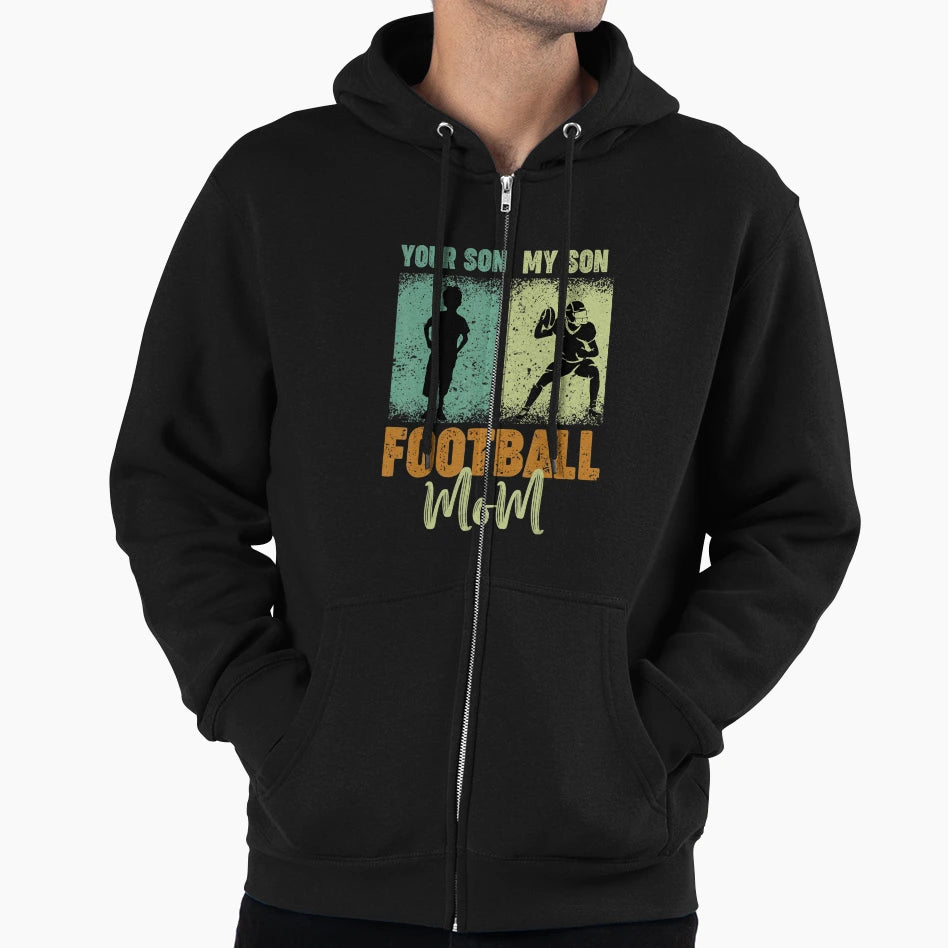 Football Mom S Hoodie - Custom Art Print for Adults - T-Shirt, Sweatshirt, Hoodie