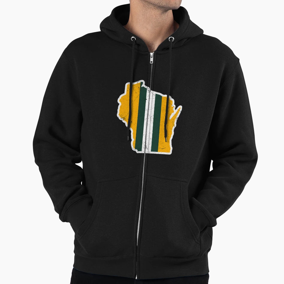 Wisconsin Helmet Hoodie - Streetwear Style Men Women - T-Shirt, Sweatshirt, Hoodie