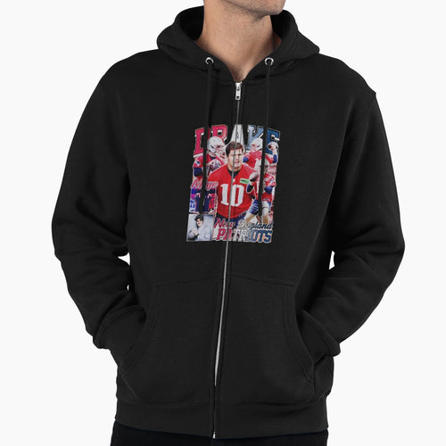 Drake Maye New England Collage Hoodie - Minimalist Print Men Women - T-Shirt, Sweatshirt, Hoodie
