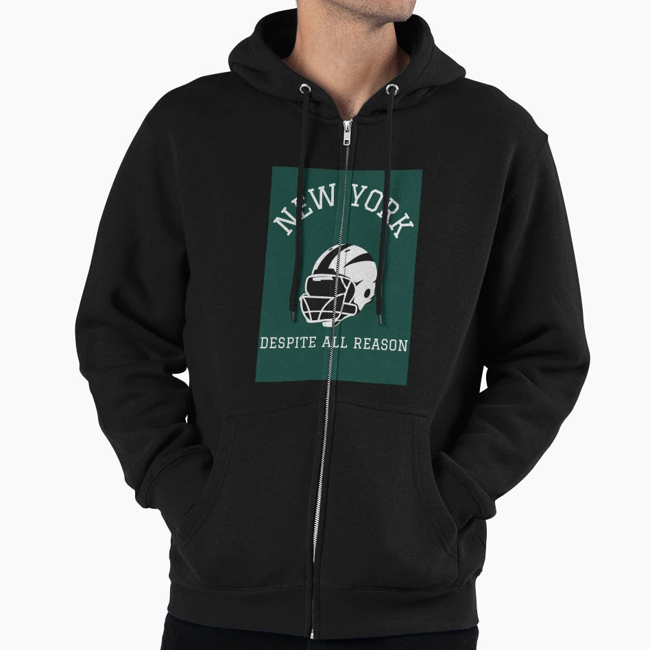 New York Football Despite All Reason Hoodie - Trendy Graphic for Adults - T-Shirt, Sweatshirt, Hoodie