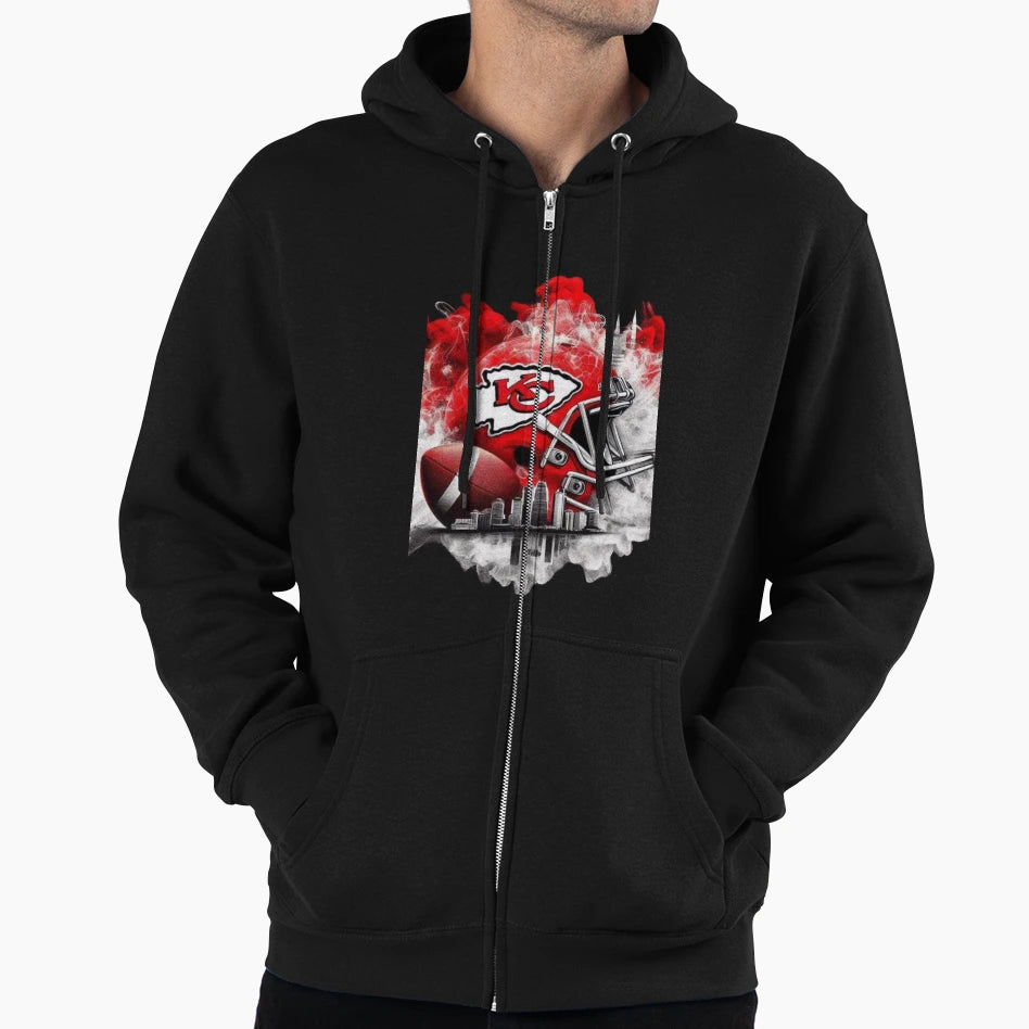 Kc City Chiefs Football Hoodie - Casual Everyday Wear for Adults - T-Shirt, Sweatshirt, Hoodie
