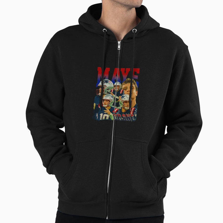 Maye New England Football Bootleg Hoodie - Trendy Graphic Men Women - T-Shirt, Sweatshirt, Hoodie