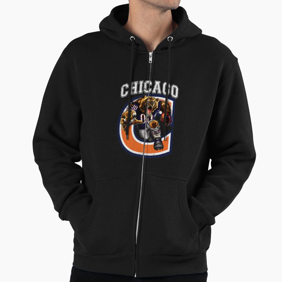 Chicago Football Hoodie - Custom Art Print Unisex - T-Shirt, Sweatshirt, Hoodie