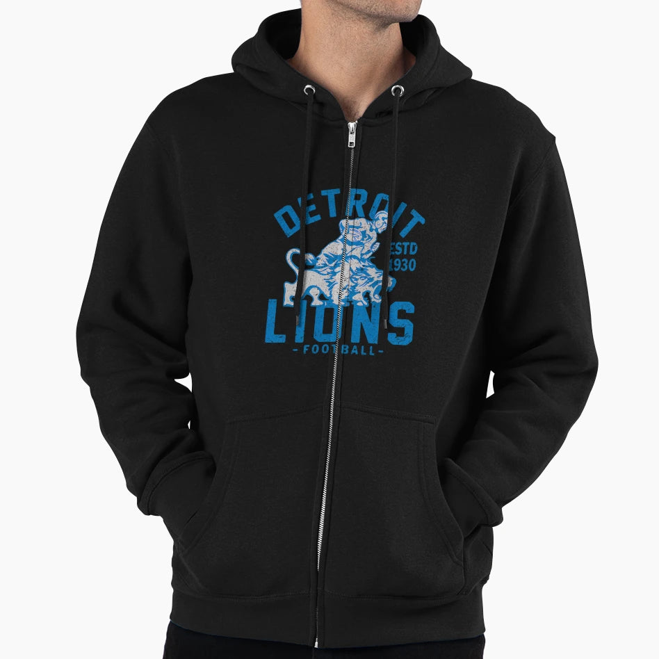 Detroit Lions Football Est 1930 Hoodie - Graphic Print Unisex - T-Shirt, Sweatshirt, Hoodie