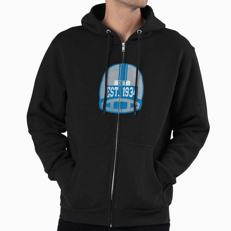Detroit Throwback Football Helmet Hoodie - Streetwear Style Men Women - T-Shirt, Sweatshirt, Hoodie