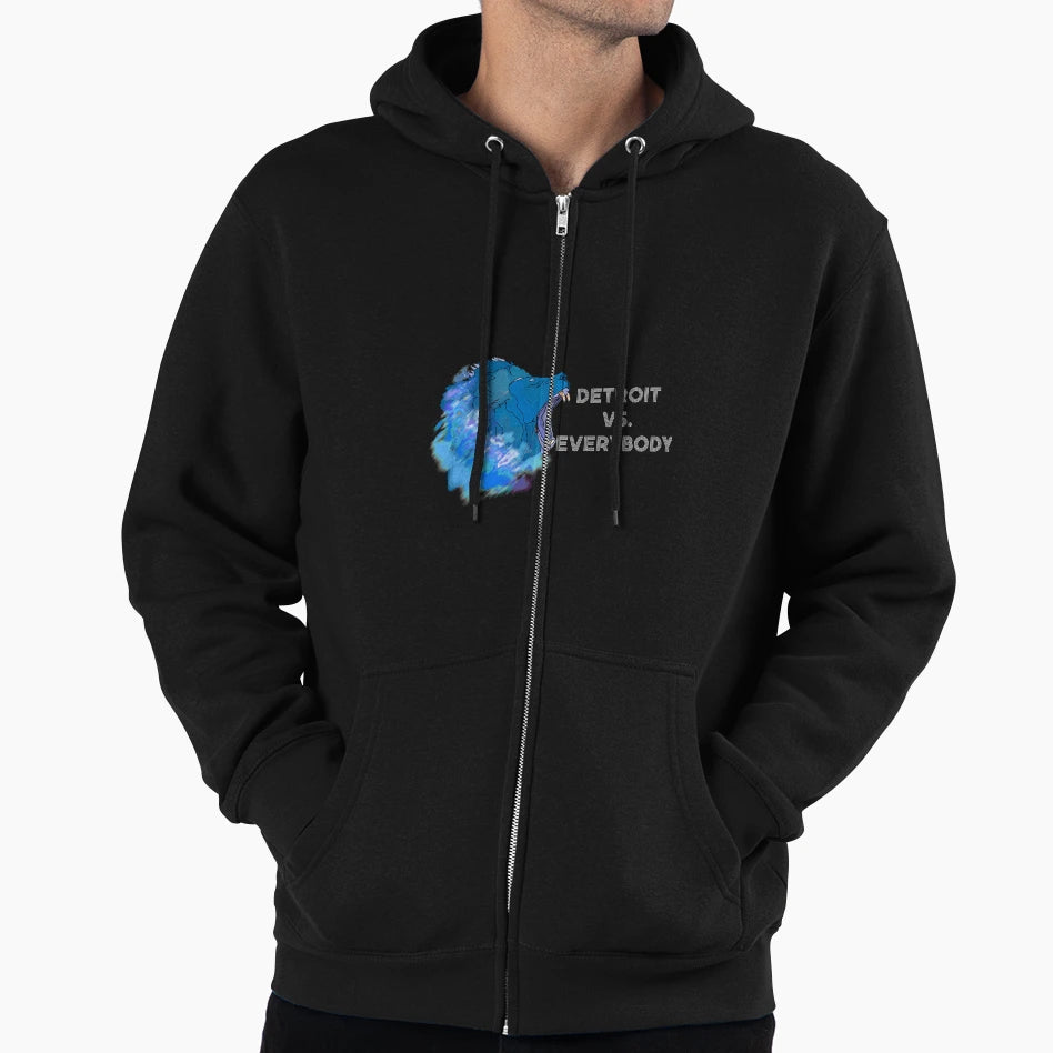 Detroit Vs Everybody Roaring Lion Spirit Hoodie - Trendy Graphic Unisex - T-Shirt, Sweatshirt, Hoodie