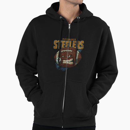 Black And Yellow Pittsburgh Fan Hoodie - Graphic Print for Adults - T-Shirt, Sweatshirt, Hoodie