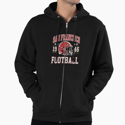 San Francisco Football Helmet Sports T-Shirt - Minimalist Print Men Women - T-Shirt, Sweatshirt, Hoodie