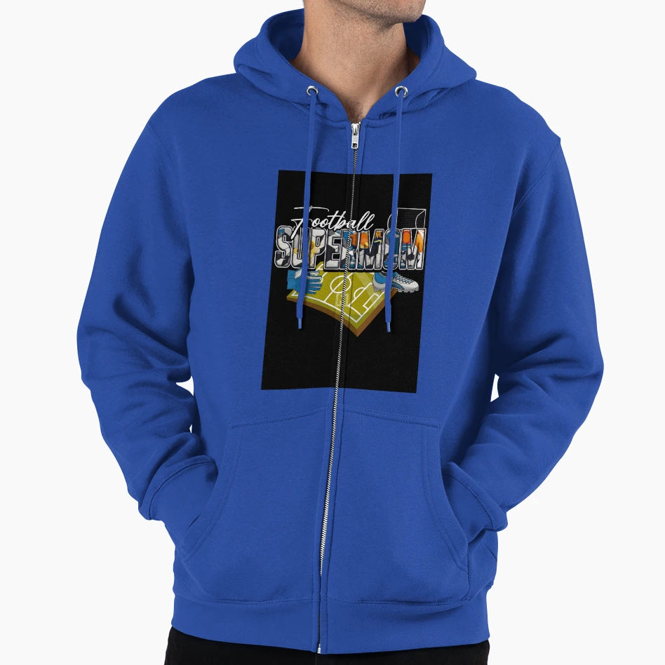 Football Supermom Cheering And Off Field Hoodie - Trendy Graphic for Adults - T-Shirt, Sweatshirt, Hoodie