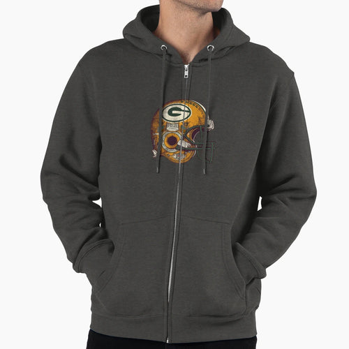 Green Bay Football Helmet Hoodie - Trendy Graphic for Adults - T-Shirt, Sweatshirt, Hoodie
