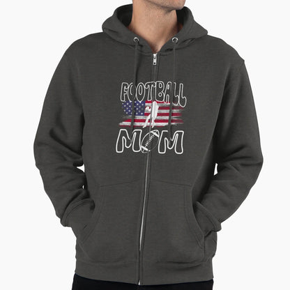 Football Mom Hoodie - Streetwear Style Men Women - T-Shirt, Sweatshirt, Hoodie
