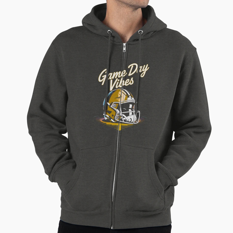 Game Day Vibes Football Hoodie - Minimalist Print Unisex - T-Shirt, Sweatshirt, Hoodie