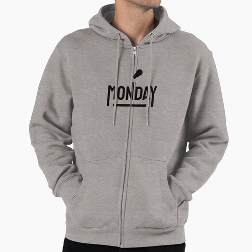 Monday Playful Minimalistic Day Week Hoodie - Custom Art Print Unisex - T-Shirt, Sweatshirt, Hoodie