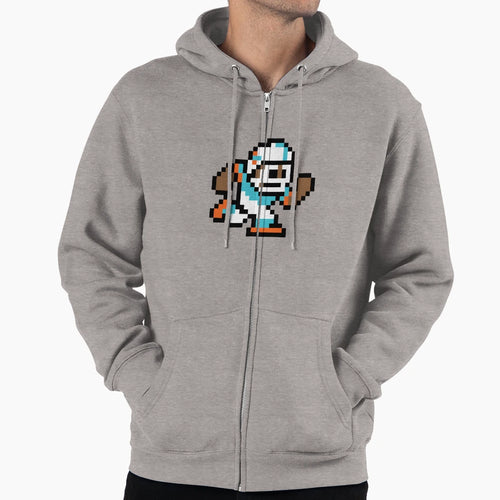 8 Bit Player Miami Dolphins Hoodie - Graphic Print Unisex - T-Shirt, Sweatshirt, Hoodie