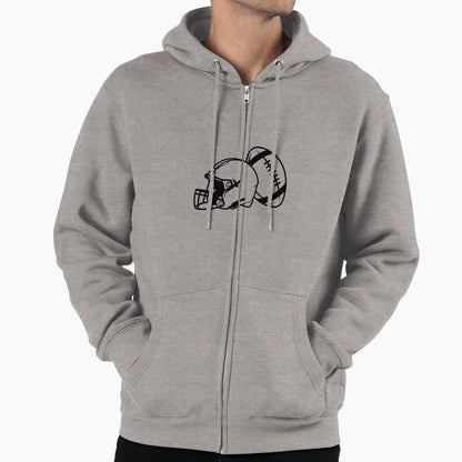 Game Day Football Helmet And Ball Hoodie - Trendy Graphic for Adults - T-Shirt, Sweatshirt, Hoodie