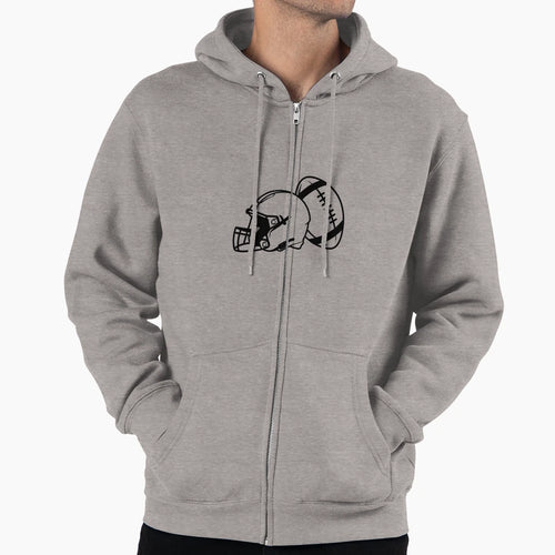 Game Day Football Helmet And Ball Hoodie - Trendy Graphic for Adults - T-Shirt, Sweatshirt, Hoodie