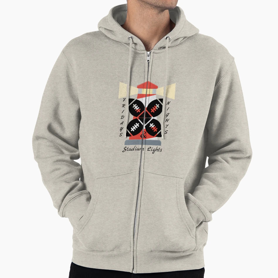 Friday Night Stadium Lights Hoodie - Minimalist Print Men Women - T-Shirt, Sweatshirt, Hoodie