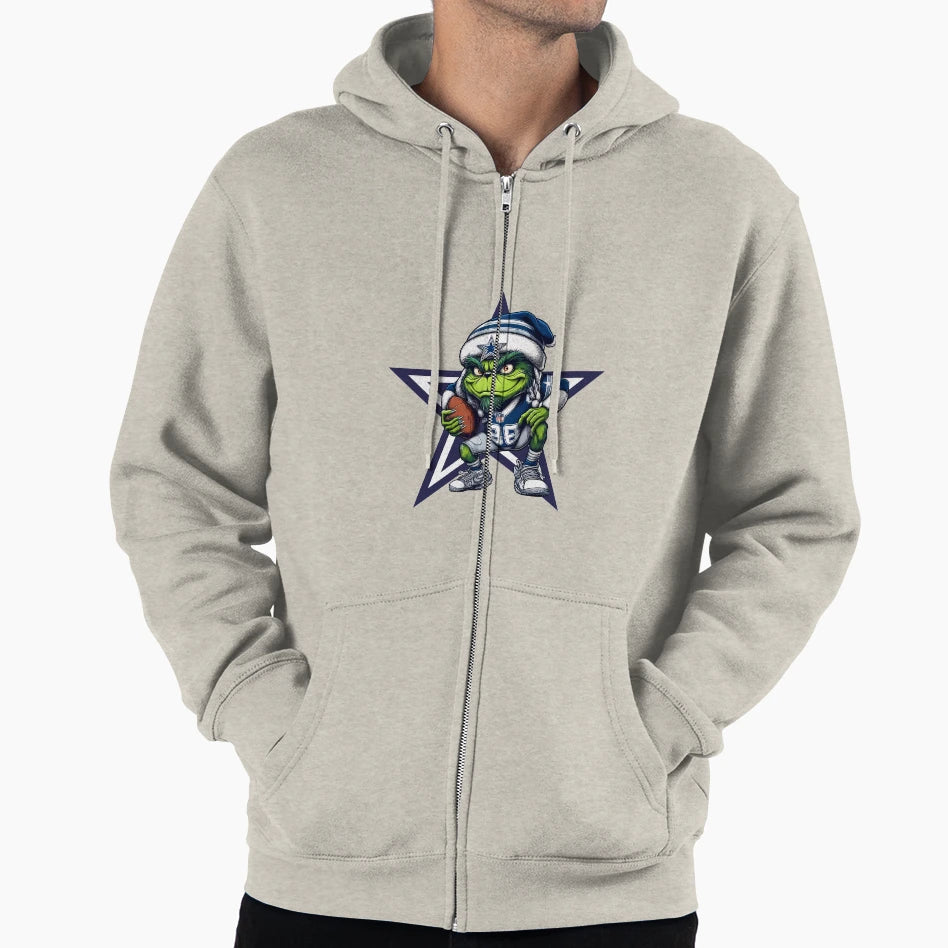 Dallas Cowboys Grinch Football Player Hoodie - Aesthetic Graphic Men Women - T-Shirt, Sweatshirt, Hoodie