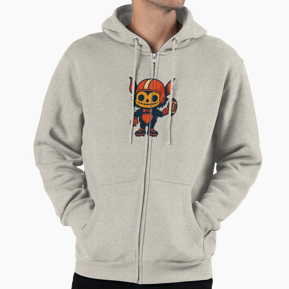 Creepy Football Monster Gothic Hoodie - Casual Everyday Wear Men Women - T-Shirt, Sweatshirt, Hoodie