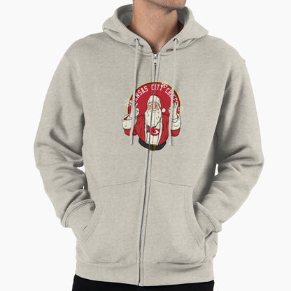 Santa Claus Loves Kansas City Chiefs Hoodie - Aesthetic Graphic Men Women - T-Shirt, Sweatshirt, Hoodie