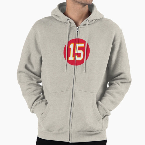 Mahomes Number 15 Jersey Kansas City Hoodie - Aesthetic Graphic for Adults - T-Shirt, Sweatshirt, Hoodie