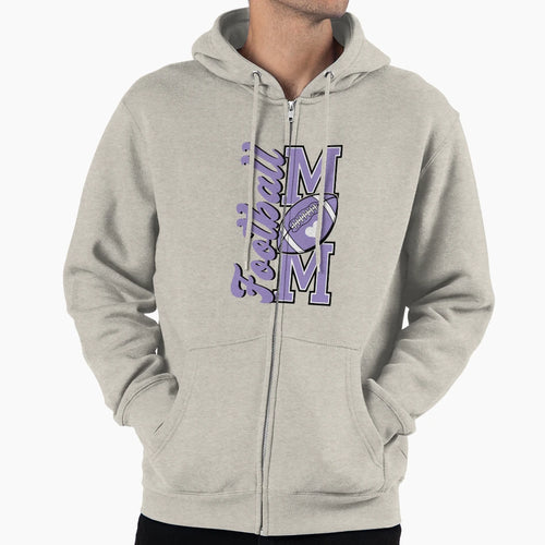 Football Mom Game Day Sports Football Hoodie - Custom Art Print Men Women - T-Shirt, Sweatshirt, Hoodie