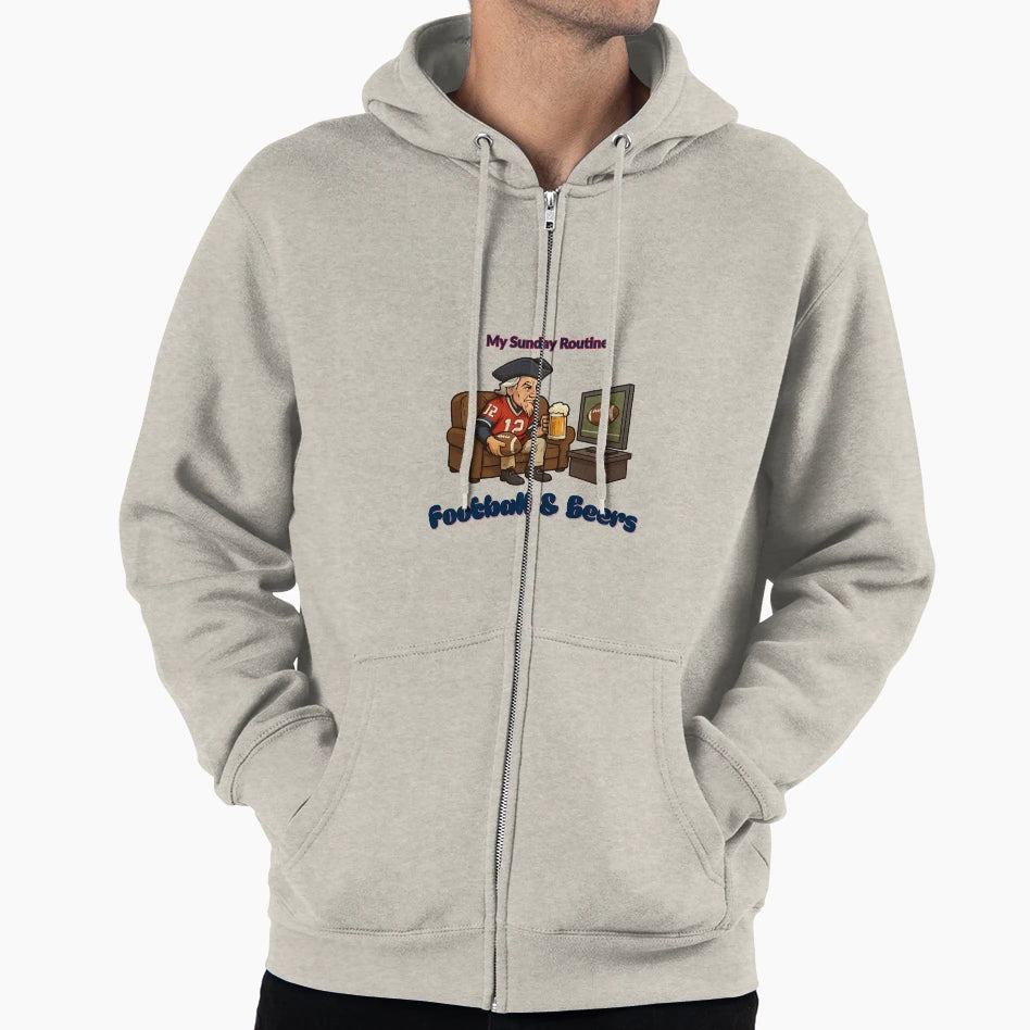 New England Patriots Sunday Routine T-Shirt - Minimalist Print Men Women - T-Shirt, Sweatshirt, Hoodie