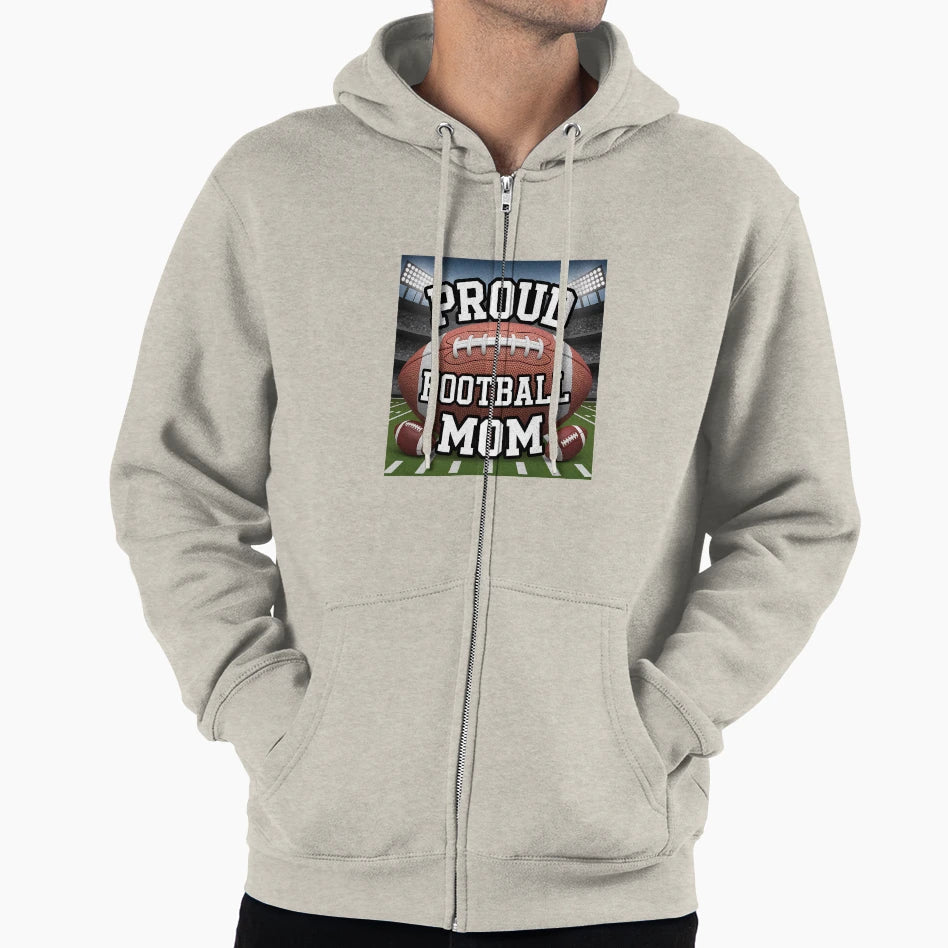 Proud Football Mom Stadium Lights And Hoodie - Unique Graphic Men Women - T-Shirt, Sweatshirt, Hoodie