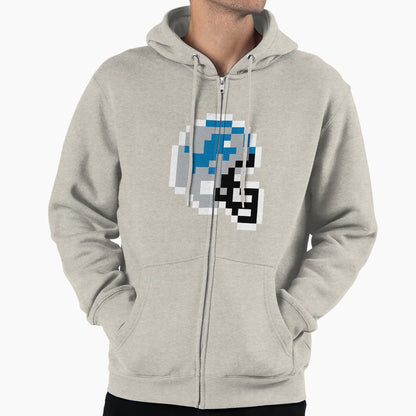 Detroit Lions 8 Bit Football Helmet Hoodie - Novelty Apparel Unisex - T-Shirt, Sweatshirt, Hoodie