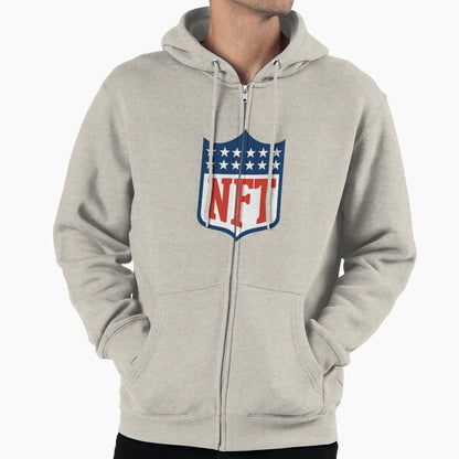 Nft Crypto Art Designed To Like Nfl Hoodie - Fun Novelty Design for Adults - T-Shirt, Sweatshirt, Hoodie
