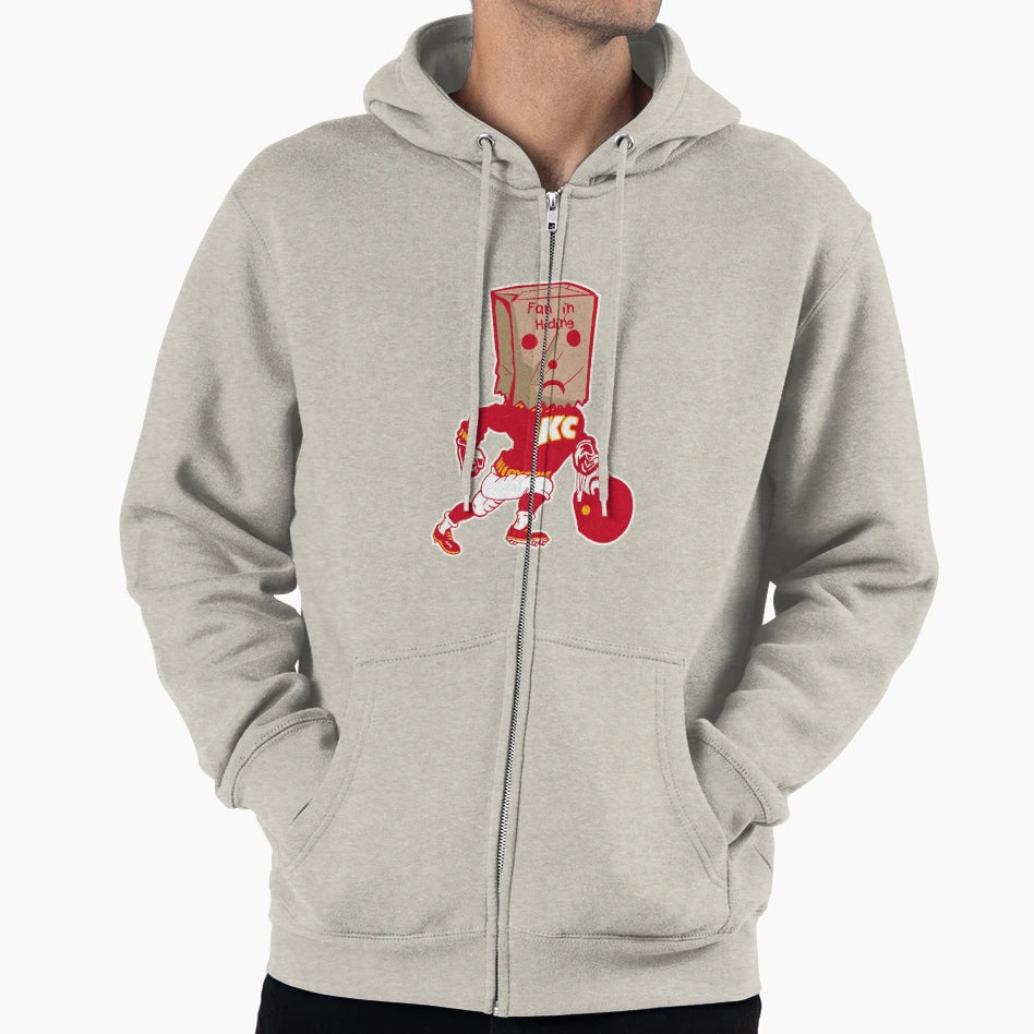 Kansas City Fan Hiding Hoodie - Aesthetic Graphic Men Women - T-Shirt, Sweatshirt, Hoodie