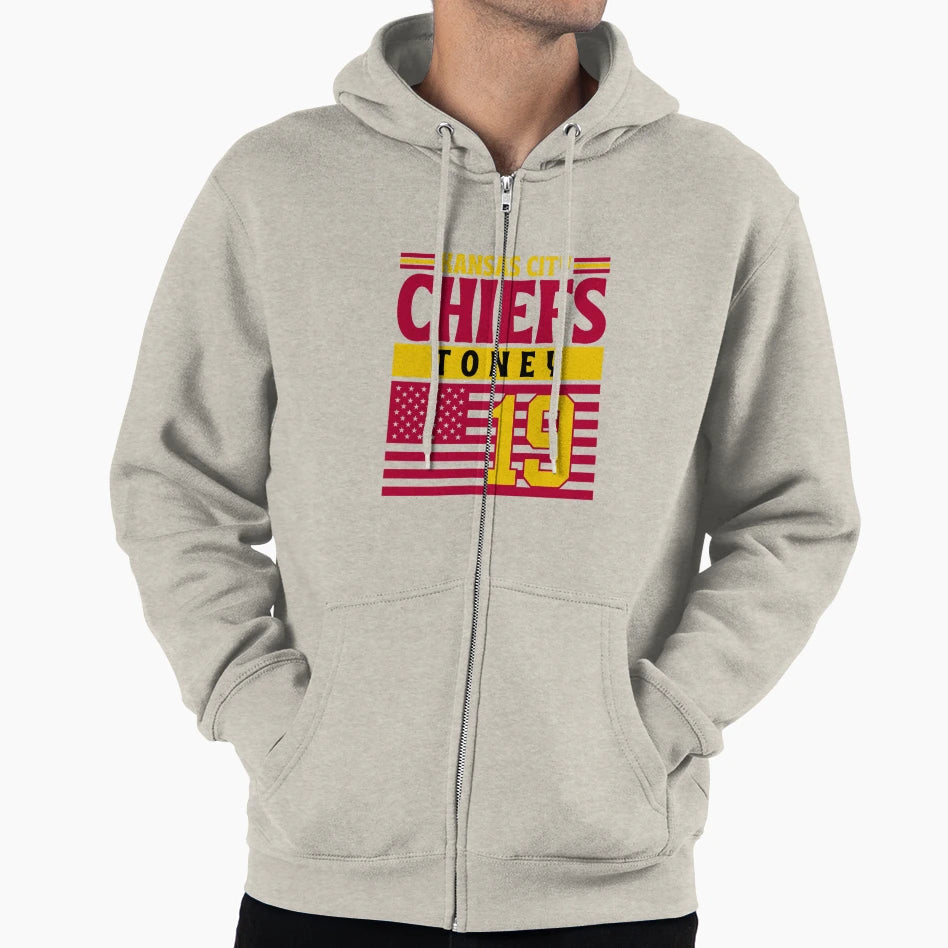 Kansas City Chiefs Toney 19 Hoodie - Fun Novelty Design for Adults - T-Shirt, Sweatshirt, Hoodie