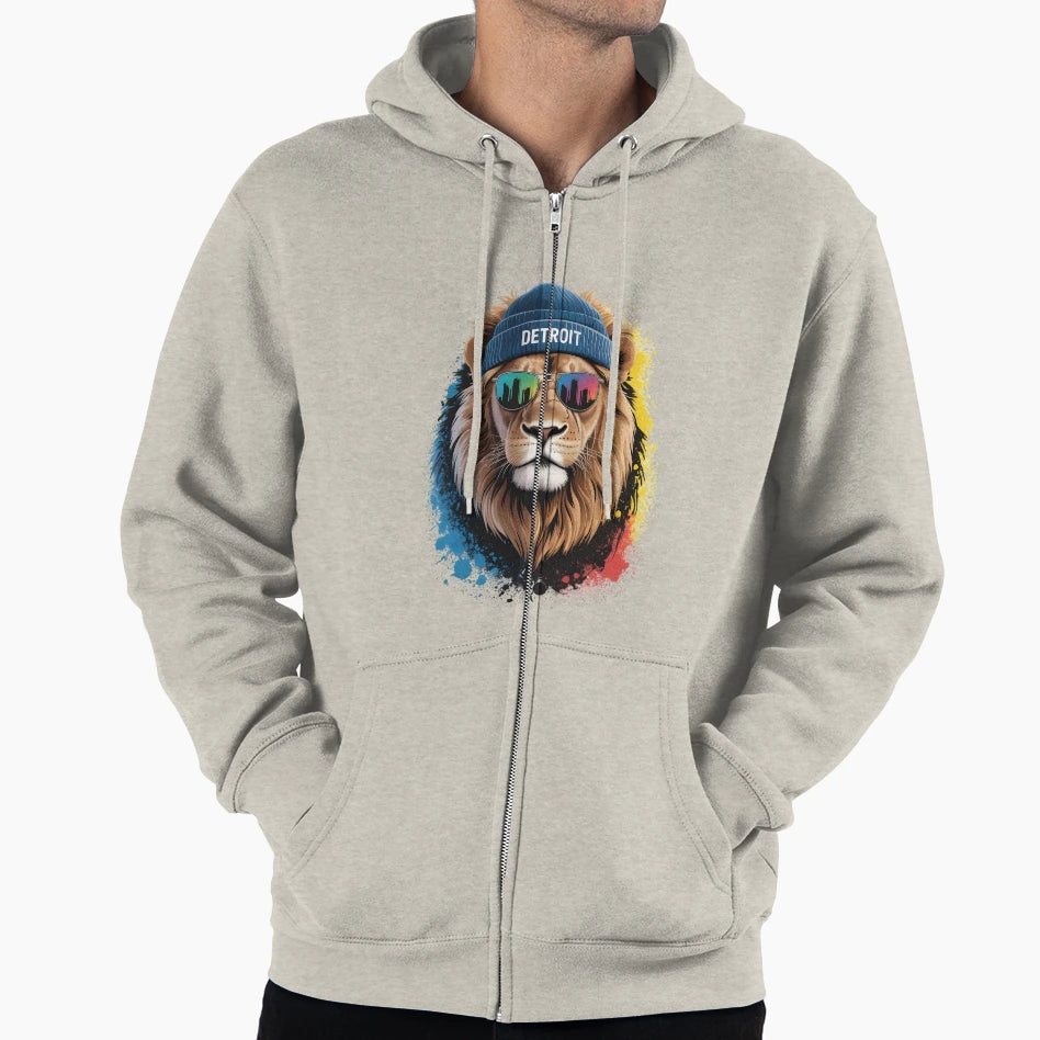 Detroit Lion Hoodie - Fun Novelty Design Unisex - T-Shirt, Sweatshirt, Hoodie