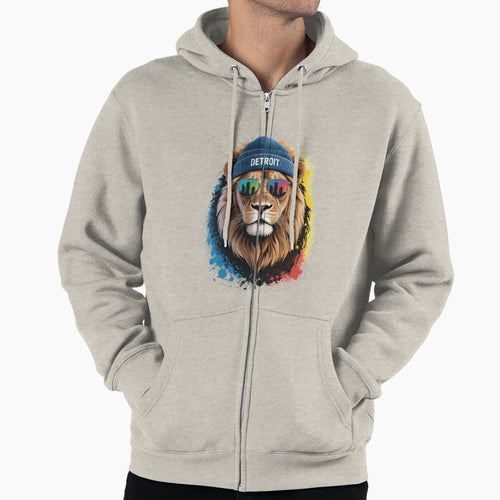 Detroit Lion Hoodie - Fun Novelty Design Unisex - T-Shirt, Sweatshirt, Hoodie