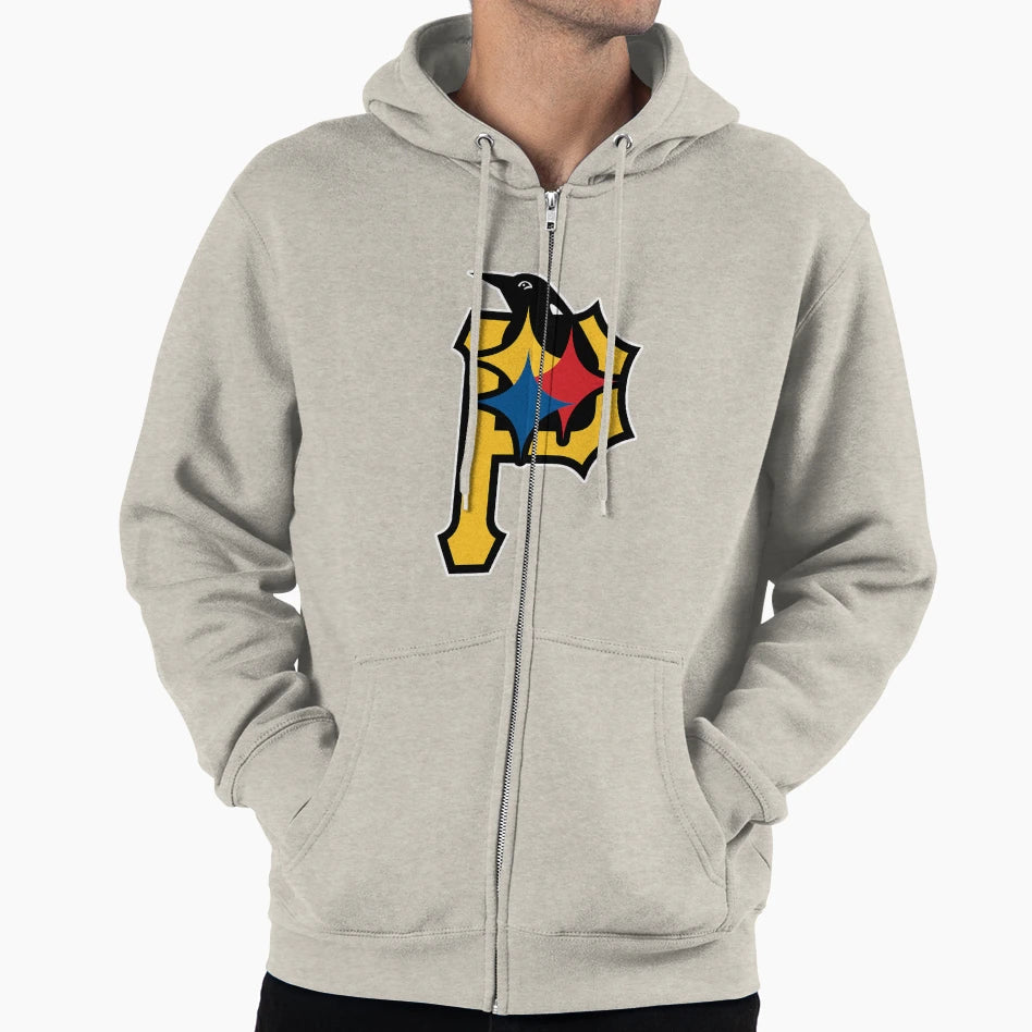 Pittsburgh Fan Sport Teams Mens Grey Hoodie - Unique Graphic Unisex - T-Shirt, Sweatshirt, Hoodie