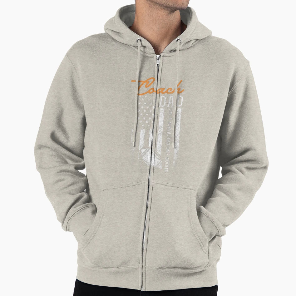 Football Coach Dad Hoodie - Unique Graphic Unisex - T-Shirt, Sweatshirt, Hoodie
